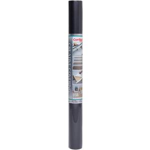 Con-Tact Brand Creative Covering, Self-Adhesive Shelf Liner, Multi-Purpose Vinyl Roll, Easy to Use and Apply, 18'' x 16', Black