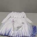 Elsa Costume for Girls Princess Elsa Dress Toddler Kids Halloween Cosplay Birthday Party Outfit White (5-6 Years)