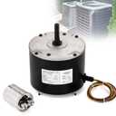 Condenser Fan Motor Replacement 1/4 HP 1100 RPM 208-230V Compatible with Carrier 5KCP39EGS070S 5KCP39EGY823S Genteq GE3905 Bryant Payne HC39GE236 HC39GE237 Dayton 6DLL0 48 Frame Includes Capacitor