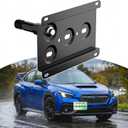 Front License Plate Bracket Compatible with Subaru WRX and STI 2017-2023, Crosstrek 2016-2023, Impreza 2017-2023 No Drill Tow Hook License Plate Holder, Car Tag Frame, Bumper Relocator Adapter Kit