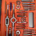 40pcs Metric Tap and Die Set, Metric Standard Rethreading Tool Kit, Coarse and Fine Threads for Cutting External and Internal Threads, Essential Repair Tool Kit with Thread Wrench