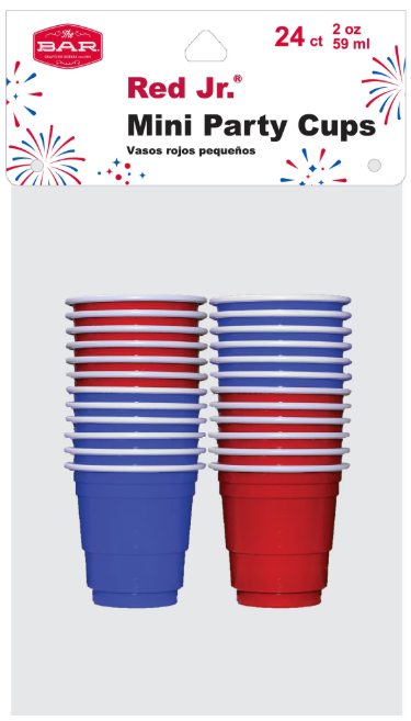Americana Red Jr Mini Party Cups 92Pcs