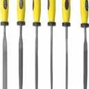 Needle File Set (6 Piece Set) Includes Flat, Flat Warding, Square, Triangular, Round, and Half-Round File 3x150mm (Carbon Steel)