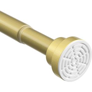 Gold Tension Curtain Rod 31-63Inch, Shower Rods for Bathroom,Adjustable Tension Curtain Rod No Drilling for Window,Closet, Room Divider,Stainless Stee Spring Tension Rod