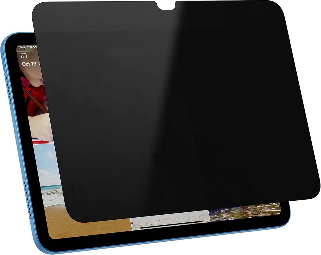 Privacy Screen Protector for iPad 10th 2022 10.9" & iPad 11th A16 2025 11", Anti Blue Light Glare Spy Private Filter, High Sensitive Bubble-Free Easy Install Black Security Screen