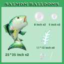 Inflatable Salmon Fish Foil Balloons Gone Fishing Seaweed Bubble Balloons Ocean Sea Animal Lets Go Fishing Themed Balloon Decor for oh Fishally One Birthday Baby Shower Party Decorations Supplies