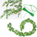 Comtelek 168 FT Artificial Ivy 24 Pack Ivy Vine Garland Ivy Leaves Greenery Garlands Clip Hanging Fake Leaf Plants Faux Green Flowers Decor Home Kitchen Garden Office Wedding Wall