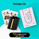 Liene Sticker Paper & Cartridge (Enhanced Adhesion Version) - Includes 2 Ink Cartridge Refills & 72 Sheets of 4x7" Printable Sticker Paper, Dye Sublimation, Compatible Only with Liene PixCut S1