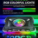ChillCore RGB Gaming Laptop Cooling Pad with 5.5" Turbo Fan, Rapid Cooling for 15.6-19.3" Laptops, Variable Speed Control, 7 Adjustable Heights - K1 5V RGB