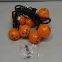 GOOTHY Halloween Pumpkin String Lights, 8.5Ft Outdoor Halloween Decorations Lights with 10 Jack-O-Lantern Lights, Hanging Pumpkin String Lights UL Listed for Party Patio Garden Window Decor