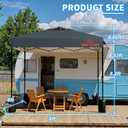 8x8 Pop Up Canopy, Easy Up Canopy Tent, Heavy Duty Tents for Parties, One Person Set Up Event Tent, Grey