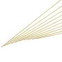 Uxcell 1.5mm x 500mm Brass Round Rod, Metal Solid Shaft Rods Lathe Bar Stock for DIY Crafts Model Car Helicopter Airplane 10pcs
