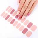2 x TailaiMei Semi Cured Gel Nail Strips - 20 Pcs Gel Nail Stickers, UV Light Required | Real Polish Salon Quality & Easy to Use (Vibrant Pink089)