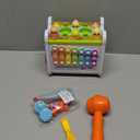 6-in-1 Montessori Toys for 3 Year Old, Hammering Pounding Toy with Xylophone, Number Maze, Spinning Gear, Shape Sorting, Spinning Fun, Birthday Gifts for Boys Girls 2+ Year Old