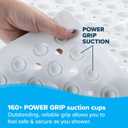 SlipX Solutions Essential Square Shower Mat, 21"x21", Grippy Textured Surface, 25% Stronger Suction Cups, Non-Slip Shower Floor Mat for Bathers of All Ages, Fits Standard Shower Stalls & Tubs, White