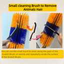 2PCS Livestock Scratching Brush Goat Scratcher Brush Post with Cleaning Tool, Grooming and Massage Scratch Brushes for Goat Horse Cow Sheep, Animals Back Scratching Itch Brushes