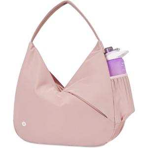 Ceneda Large Gym Bag for Women Sports Duffel Bag with Hidden Yoga Mat Holder & Shoe Compartment Workout Dance Tote Bag with Wet Pocket Overnight Weekender Bag for Travel Yoga (Pink)