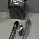 Karaoke Machine, Portable Bluetooth Speaker with 2 Wireless Microphones for Adults & Kids with Lights, Karaoke Microphone with PA System Supports USB/TF/FM/AUX for Home Party Home System Packages (Black)