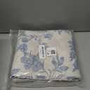 WOUVMA Blue Shower Curtain Floral Cotton Linen Cottagecore Shower Curtain for Bathroom 72" W x 72" L