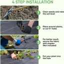 TICONN 3Ft x 50Ft Weed Barrier Fabric Heavy Duty, 3.2Oz Landscape Fabric for Garden, Yard, Driveway, and Vegetable Cultivation (2PK)