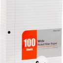 Mintra Office Filler Paper (Wide Ruled, 600 Sheets (6pks of 100))