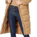 Amazon Essentials womens Lightweight Water-resistant Longer Length Cocoon Puffer Coat (Small, Camel)