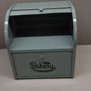 Stainless Steel Bread Box, 2 Layer Roll Top Bread Boxes, Large Capacity Food Storage Container for Kitchen Counter, Metal Bread Bin, Bread Holder for Countertop 11.8" x 9.6" x 12.8" (Green)