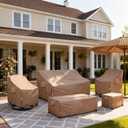 Patio Chair Covers for Outdoor Furniture Waterproof 4 Pack, Heavy Duty Waterproof Outdoor Swivel Chair Cover (30"W x34"D x36"H - Brown)