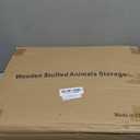 Stuffed Animal Storage, 64" Super Large Plush Toy Organizer with Wheels, Wooden Stuffed Animal Holder with Removable Bin, Zoo Plushies Storage for Bedroom/Playroom/Living Room, Blue