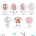 Soonlyn Pink Bow Balloon Arch Kit 13ft 12in, Pink White Balloons for Coquette Birthday Decorations Bow Party Decorations Bachelorette Baby Shower