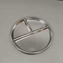 Stainless Steel Kids Plates Set of 4, 9" Portion Control Plates Divided Plate for Adults Toddlers Balance Lunch, Bariatric & Diabetic Diet, Non Toxic Camping Metal Snack Plate for Eating