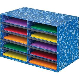 Bankers Box 10-Compartment Mail Sorter, 19.5" x 12.375", Blue
Turn paper piles into organized workflows with durable compartments that keep mail, forms, and projects easy to find.