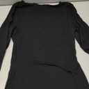 Women's Boat Neck Long Sleeve Shirts Merino Wool Blend Tops Fitted Basic Tee Cozy Embrace Collection (Medium, Jet Black)