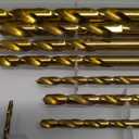 amoolo Hex Shank Drill Bit Set, 16pcs Titanium HSS Twist Impact Drill Bit Set for Metal, Steel, Wood, Plastic, Quick Change Design (1/16-3/8)