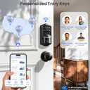 Veise VE027-K Built-in WiFi Smart Lock with 2 Knob, Fingerprint Keyless Entry Door Lock Handle Set for Front Door, App Remote Control, Electronic Digital Keypad Deadbolt, IP65 Waterproof, Matte Black