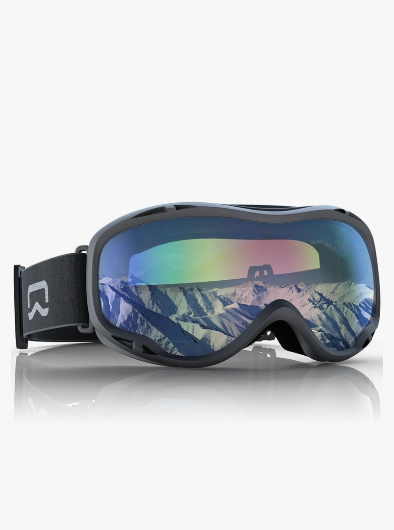 Ski Goggles Anti-Fog Snow Goggles - Dual Lenses UV Protection OTG Snowboard Goggles for Men & Women