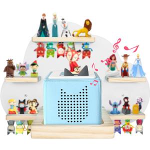 for Tonies Magnetic Floating Shelf, for Toniebox Figures Storage Display Shelf, Cloud-Shaped Wooden Kids Room Decor Easy Install Wall-Mounted Nursery Organizer, White