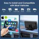 2026 Enhanced Carplay Screen for Car - 7" HD Portable Carplay & Android Auto with Bluetooth, HD Backup Camera, GPS Navigation, Siri, FM Radio, AUX, and Mirror Link Compatible with All Vehicles