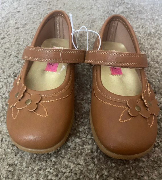 Rachel Shoe Fleur Cognac, Color Light Brown Size 10M