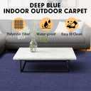 Grefinity Marine Carpet,5 FT x 20 FT Deep Blue Indoor Outdoor Rug 0.2" Thick Boat Carpeting with Water-Proof TPE Backing, Non-Slip Outdoor Marine Carpet Roll for Home, Patio, Porch, Deck