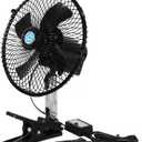 12v Car Fan that Blow Cold Air,360 Adjustment Small 12 Volt DC Clamp Fans,90 Oscillating Clip Fan for RV, Vehicles and Forklift (8inch)
