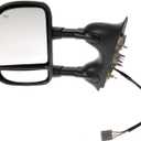 Dorman 955-1128 Driver Side Power Door Mirror - Heated / Folding with Signal Compatible with Select Ford Models, Black