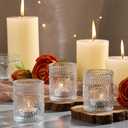 30 Pack Clear Glass Votive Candle Holders, Vintage Candle Holder Bulk, Tealight Candle Holders for Table Centerpieces, Home, Bridal Shower, Birthday, Christmas, Thanksgiving Party Table Decor