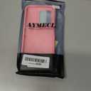 for Moto G 5G 2025 Case,with Sliding Camera Lens Cover,HD Screen Protector,360 Rotating Ring Kickstand,AYMECL Military-Grade Shockproof Protective Cover for Motorola Moto G 5G 2025,Mint+Pink