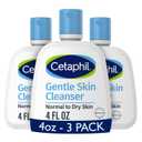 Cetaphil Face Wash, Hydrating Gentle Skin Cleanser for Dry to Normal Sensitive Skin, 4 oz 3 Pack, Fragrance Free, Soap Free and Non-Foaming