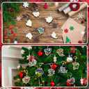 RattanView 24 Sets Christmas Shark Keychain Craft Kit DIY Unfinished Wood Coloring Key Chains Bulk Color Your Own Xmas Shark Keychains Gifts for Christmas Party Favors School Classroom Activities