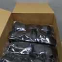 Amyhill Mini Disposable Tea Cups with Handle, 2oz Hard Plastic Coffee Mug Bulk Plastic Square Disposable Espresso Cups for Wedding Tea Party Catering Dessert Sampling(Black,100 Pcs)