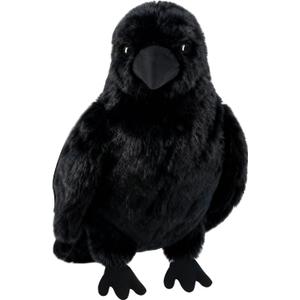 1 PCS Realistic Crow Plush, Black Crow Stuffed Animal Plush 9.84'' | Realistic Raven Prop, Soft Raven Stuffed for Christmas Birthday Gifts Halloween Party Home Decor
