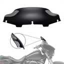 6 inch Windshield for Harley Davidson Touring Electra Glide Street Glide Tri Glide 1996-2013 Wave Windscreen (Black)