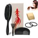 No Shampoo Hair Brush,100% Boar Bristle Hair Brush Set, Hair Brushes for Oily Hair, No Shampoo Hair Brush Fine Hair, Hair Brush for Women, Enhance Shine & Health